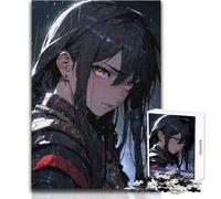 Puzzle de 1000 pièces pour Adolescents, représentant Une Fille d'anime aux Yeux flamboyants Idéal pour se détendre à l'intérieur Découpe de Haute précision Dimensions:38x26cm