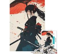 Puzzle de 1000 pièces pour Adolescents représentant Une Fille d'anime avec Un Katana et Un Parapluie Jeu éducatif et Stimulant idéal pour se détendre en Famille ou comme Cadeau d'anniversaire