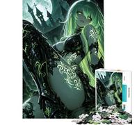 Puzzle de 1000 pièces pour Adolescents représentant Une Fille d'anime dans Un Univers de Dark Fantasy Puzzle de 1000 pièces décoration intérieure Jouet Anti-Stress idéal comme Cadeau (38x52cm)