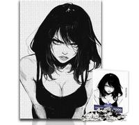 Puzzle de 1000 pièces pour Adolescents, représentant Une Fille d'anime en colère Idéal pour des soirées Jeux en Famille Idée Cadeau Amusante Dimensions : 50x75cm
