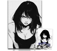 Puzzle de 1000 pièces pour Adolescents, représentant Une Fille d'anime en colère Portrait, Jeu éducatif, découpe de précision, pour Un échange de Cadeaux 38x26cm