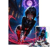 Puzzle de 1000 pièces pour Adolescents représentant Une Fille d'anime lançant Un Sort dans Une Ruelle Sombre Puzzle pour Adultes Jeu Pratique Analyse et logique pour Les passionnés de Jeux vidéo