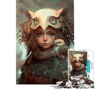 Puzzle de 1000 pièces pour Adolescents représentant Une Fille et Un Petit Faucon Jeu intellectuel Stimulant idéal comme Cadeau de décoration pour Femmes et Hommes (Taille 38x26cm)