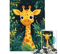 Puzzle de 1000 pièces pour Adolescents représentant Une Girafe Souriante dans la Jungle idéal pour Un Jeu éducatif Un défi Un Jeu Relaxant Un Cadeau Artistique Anti-Stress (Taille 38x52cm)