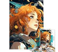 Puzzle de 1000 pièces pour Adolescents représentant Une Jeune Fille rousse d'inspiration Anime Idéal pour Un Anniversaire Noël ou Tout Simplement Amusant et éducatif à partir de 14 Ans 50x75cm
