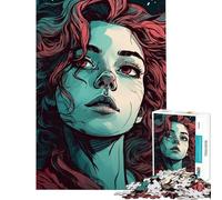 Puzzle de 1000 pièces pour Adolescents représentant Une Jolie Fille aux Cheveux Roux Jeu Familial pour Adultes idéal pour Les Courses de Vitesse manuelles Cadeau Parfait pour Noël ou Un Anniversaire