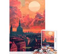 Puzzle de 1000 pièces pour Adolescents représentant Une Magnifique scène de Copenhague Décoration Murale idéale Cadeau Parfait pour se détendre et s'amuser Collection d'artistes Dimensions 38x52cm