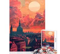 Puzzle de 1000 pièces pour Adolescents représentant Une Magnifique scène de Copenhague Jeu Antistress idéal Cadeau ou Jouet Pratique Convient pour décorer Un Bureau Dimensions 50x75cm