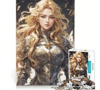 Puzzle de 1000 pièces pour Adolescents représentant Une Noble chevalière, décoration Murale, pour s'amuser en Famille, Cadeau d'anniversaire ou de Voyage 38x26cm