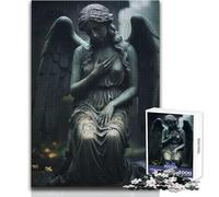 Puzzle de 1000 pièces pour Adolescents, représentant Une Statue d'ange en Pleurs Idéal pour des soirées Jeux et Divertissement en Famille Idée Cadeau Amusante Dimensions : 38x26cm