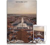 Puzzle de 1000 pièces pour Adolescents, représentant Une Vue aérienne de la Cité du Vatican Un Jeu Unique et Amusant, idéal pour décorer Un Mur Dimensions:38x26cm