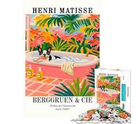Puzzle de 1000 pièces pour Adolescents Reproduction d'art d'Henri Matisse représentant Un Chien dans Une Baignoire Niveau Difficile et Stimulant pour des Moments de Plaisir en Famille Jeu Amusant