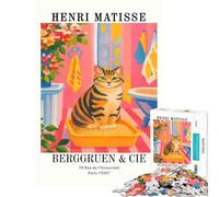 Puzzle de 1000 pièces pour Adolescents Reproduction d'une œuvre d'art d'Henri Matisse représentant Un Chat idéal pour Un Jeu éducatif Un défi ludique en Famille mais Aussi Un Cadeau Amusant