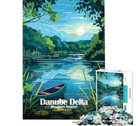 Puzzle de 1000 pièces pour Adolescents Réserve de biosphère du Delta du Danube Roumanie Jeux relaxants Jouets addictifs pour cultiver la Patience Cadeau Artistique Décoration Murale (Taille 38x52cm)