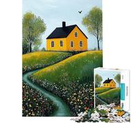 Puzzle de 1000 pièces pour Adolescents Retraite au Chalet doré Puzzle pour Adultes Jeux relaxants Décoration Parfaite Cadeaux Uniques pour Anniversaire et Noël (Dimensions 50x75cm)