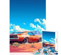 Puzzle de 1000 pièces pour Adolescents Rêve américain Voiture Décoration intérieure Jouet Cadeau d'anniversaire Jeu Relaxant Activités Amusantes à la Maison Dimensions 38x26cm
