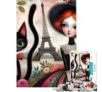 Puzzle de 1000 pièces pour Adolescents Rêve Victorien à Paris Puzzle pour Adultes Jeu de Construction à Faire soi-même Jeu Stimulant pour Passer Le Temps Cadeaux (Dimensions 38x26cm)