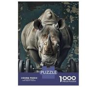 Puzzle De 1000 Pièces pour Adolescents Rhino Fitness Muscles Gym Puzzle Jeu Manuel Difficile Difficile Cadeaux pour Les Amis Et La Famille 70x50cm/1000pcs