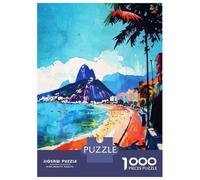 Puzzle De 1000 Pièces pour Adolescents Rio De Janeiro Art Puzzle Jeu Manuel Difficile Difficile Cadeaux pour Les Amis Et La Famille 70x50cm/1000pcs