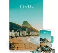 Puzzle de 1000 pièces pour Adolescents,Rio de Janeiro,Brésil,Design Finement découpé,Jeu de réflexion,Cadeau,détente et Divertissement pour Un Anniversaire (50x75cm)