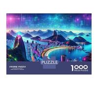 Puzzle De 1000 Pièces pour Adolescents Rio De Janeiro Cityscape Puzzle Anti-Stress, Amusant Et Original, Cadeau Unique pour Un Anniversaire Ou Noël 52x38cm/1000pcs