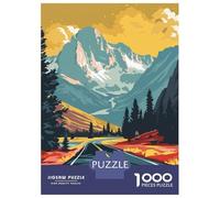 Puzzle De 1000 Pièces pour Adolescents Road to Yellowstone Puzzle Adulte Casse-tête Jeu D'analyse Et De Logique Cadeau d'anniversaire, Cadeaux, 70x50cm/1000pcs