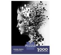 Puzzle De 1000 Pièces pour Adolescents Roar of The Forgotten Beast - Expressionist Fury Skull Puzzle Anti-Stress, Amusant Et Original, Cadeau Unique pour Un Anniversaire Ou Noël 38x26cm/1000pcs