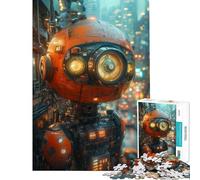 Puzzle de 1000 pièces pour Adolescents Robot futuriste dans Le cyberespace Difficulté et défi Décoration Murale Jouet Anti-Stress Convient aux 14 Ans et Plus 50x75cm