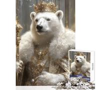 Puzzle de 1000 pièces pour Adolescents Roi Ours Polaire Jeu éducatif pour améliorer la mémoire et se détendre (50x75cm)