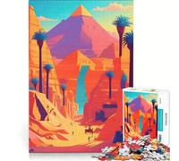 Puzzle de 1000 pièces pour Adolescents Rois de la Vallée d'Égypte Jouet éducatif décoration Murale avec Poster et fiche d'informations Assortis 38x52cm