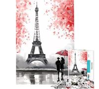 Puzzle de 1000 pièces pour Adolescents Romance Parisienne Jeu Stimulant et Amusant Idée Cadeau Originale (Dimensions 50x75cm)