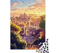 Puzzle De 1000 Pièces pour Adolescents Rome Colosseum Sunset Puzzle Anti-Stress, Amusant Et Original, Cadeau Unique pour Un Anniversaire Ou Noël 52x38cm/1000pcs