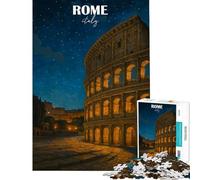 Puzzle de 1000 pièces pour Adolescents Rome Italie Colisée de Nuit Difficile et Stimulant décoration Parfaite Jeu éducatif pour Les 14 Ans et Plus (38x52cm)