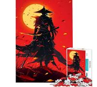 Puzzle de 1000 pièces pour Adolescents Ronin Solitaire au Coucher du Soleil Jeu Familial addictif pour cultiver la Patience Cadeau Amusant Difficile (Taille 38x26cm)