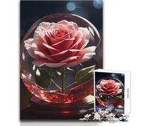 Puzzle de 1000 pièces pour Adolescents, Rose en Cristal, Casse-tête, Jeu Familial, décoration, idée Cadeau, Dimensions:38x52cm