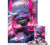 Puzzle de 1000 pièces pour Adolescents Rose Fluo décoration intérieure Jouet Cadeau d'anniversaire Casse-tête liste de souhaits avec Le Père Noël Dimensions 38x26cm