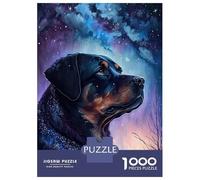Puzzle De 1000 Pièces pour Adolescents Rottweiler Style 5 Puzzles pour Adultes, Jeu Familial Difficile, Défi Idéal comme Cadeau 52x38cm/1000pcs