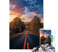 Puzzle de 1000 pièces pour Adolescents Route et Nuages Activités Amusantes à la Maison améliore la mémoire Jeux relaxants Convient aux Personnes de 14 Ans et Plus (38x52cm)