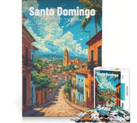 Puzzle de 1000 pièces pour Adolescents, Rues minimalistes de la Zone Coloniale, décoration Murale, stimule la mémoire, Cadeau Unique pour Un Anniversaire ou Noël 38x26cm