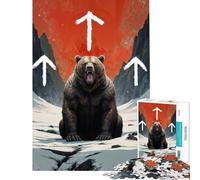 Puzzle de 1000 pièces pour Adolescents Runes Tiwaz Jeu éducatif et Casse-tête idéal pour Les Couples Cadeau Amusant (Taille 38x26cm)