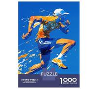 Puzzle De 1000 Pièces pour Adolescents Running Athlete Illustrati Puzzle Adulte Jouet Décoration Murale Vacances À La Maison Passer Le Temps Difficile Et Stimulant 70x50cm/1000pcs