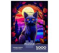 Puzzle De 1000 Pièces pour Adolescents Russian Blue Cat Puzzles pour Adolescents - Jeu Manuel - Une Œuvre d'art - Cadeaux Uniques pour Un Anniversaire Ou Noël 38x26cm/1000pcs