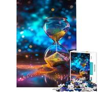 Puzzle de 1000 pièces pour Adolescents Sablier dans la Galaxie Jeu Stimulant Jeu Impossible Anti-Stress Cadeau de Père Noël Secret (Dimensions 38x52cm)