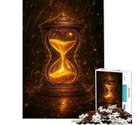 Puzzle de 1000 pièces pour Adolescents Sablier doré avec Sable céleste Activités ludiques et éducatives à la Maison Convient aux 14 Ans et Plus (50x75cm)
