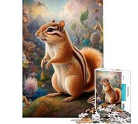Puzzle de 1000 pièces pour Adolescents Safari surréaliste avec des écureuils Activités Amusantes à la Maison Décoration Parfaite Jeu de réflexion Convient aux 14 Ans et Plus 38x52cm