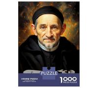 Puzzle De 1000 Pièces pour Adolescents Saint Vincent De Paul Portrait Jeu De Réflexion Amusant Et Humoristique, Cadeau Unique pour Un Anniversaire Ou Noël 38x26cm/1000pcs