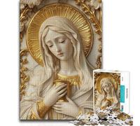 Puzzle de 1000 pièces pour Adolescents - Sainte Marie-Madeleine - Décoration Murale - Jeux relaxants - Convient aux 14 Ans et Plus - 50x75cm