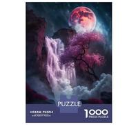 Puzzle De 1000 Pièces pour Adolescents Sakura Waterfall Puzzle Adulte Jeu Manuel Améliore La Mémoire Difficile Et Stimulant 52x38cm/1000pcs