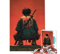 Puzzle de 1000 pièces pour Adolescents Samouraï Urbain avec épée Jeu éducatif Jouet activité Artistique Cadeau découpe de précision (Dimensions 38x52cm)