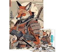 Puzzle de 1000 pièces pour Adolescents Samurai Fox Jeu Familial de précision Cadeau Anti-Stress (Dimensions 38x52cm)
